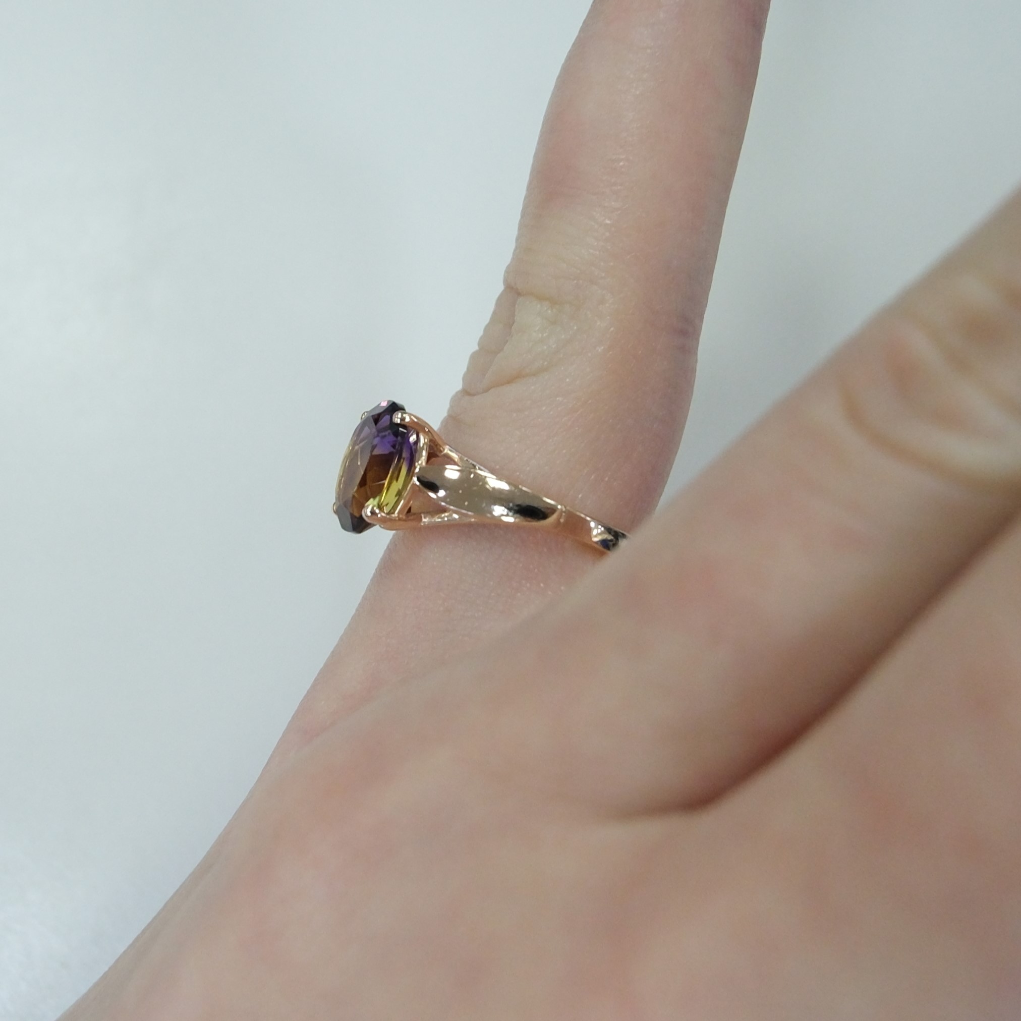 Серебряное кольцо с аметрином